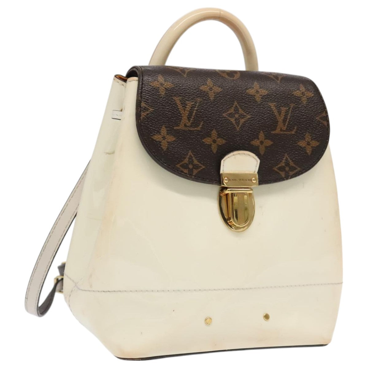 Louis Vuitton Hot Springs White Leather Backpack Bag (Pre-Owned)