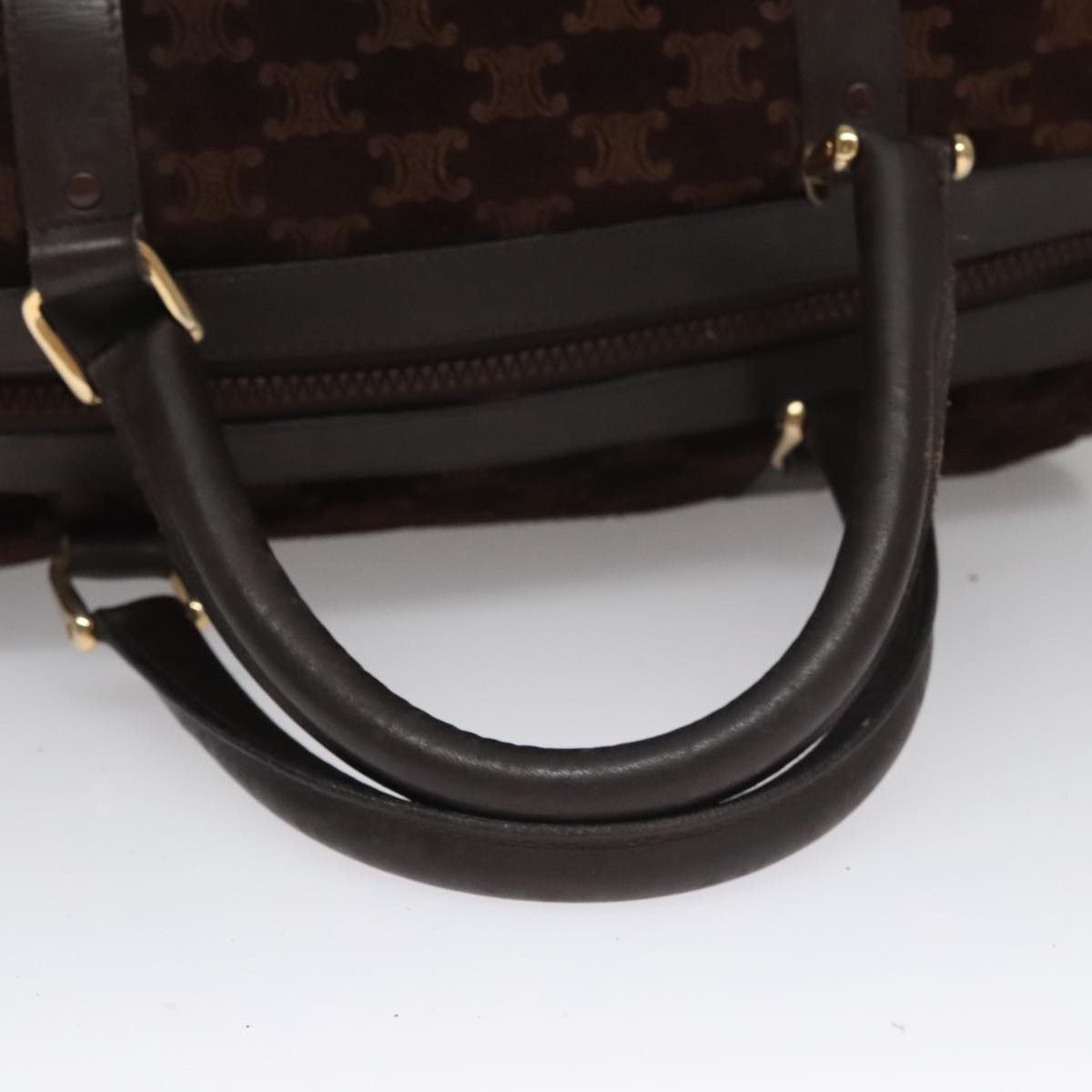 Céline Macadam Brown Suede Handbag (Pre-Owned)