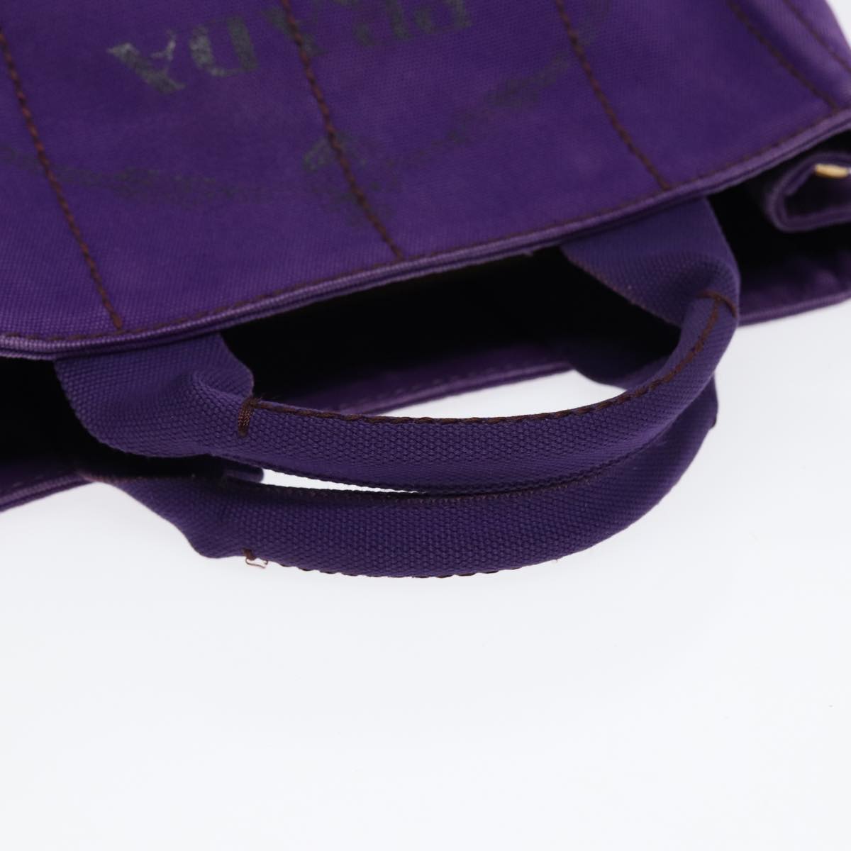 Prada Canapa Purple Canvas Handbag (Pre-Owned)