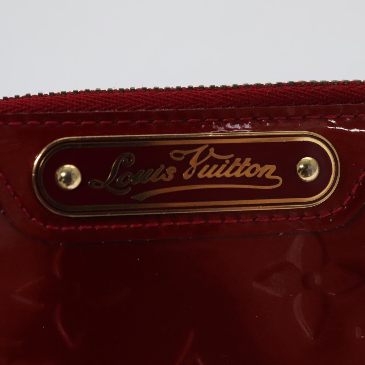 Louis Vuitton Pochette Clés Red Patent Leather Wallet  (Pre-Owned)