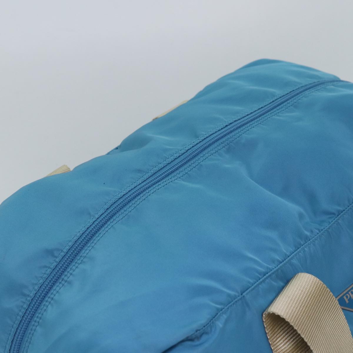 Prada Tessuto Blue Canvas Travel Bag (Pre-Owned)