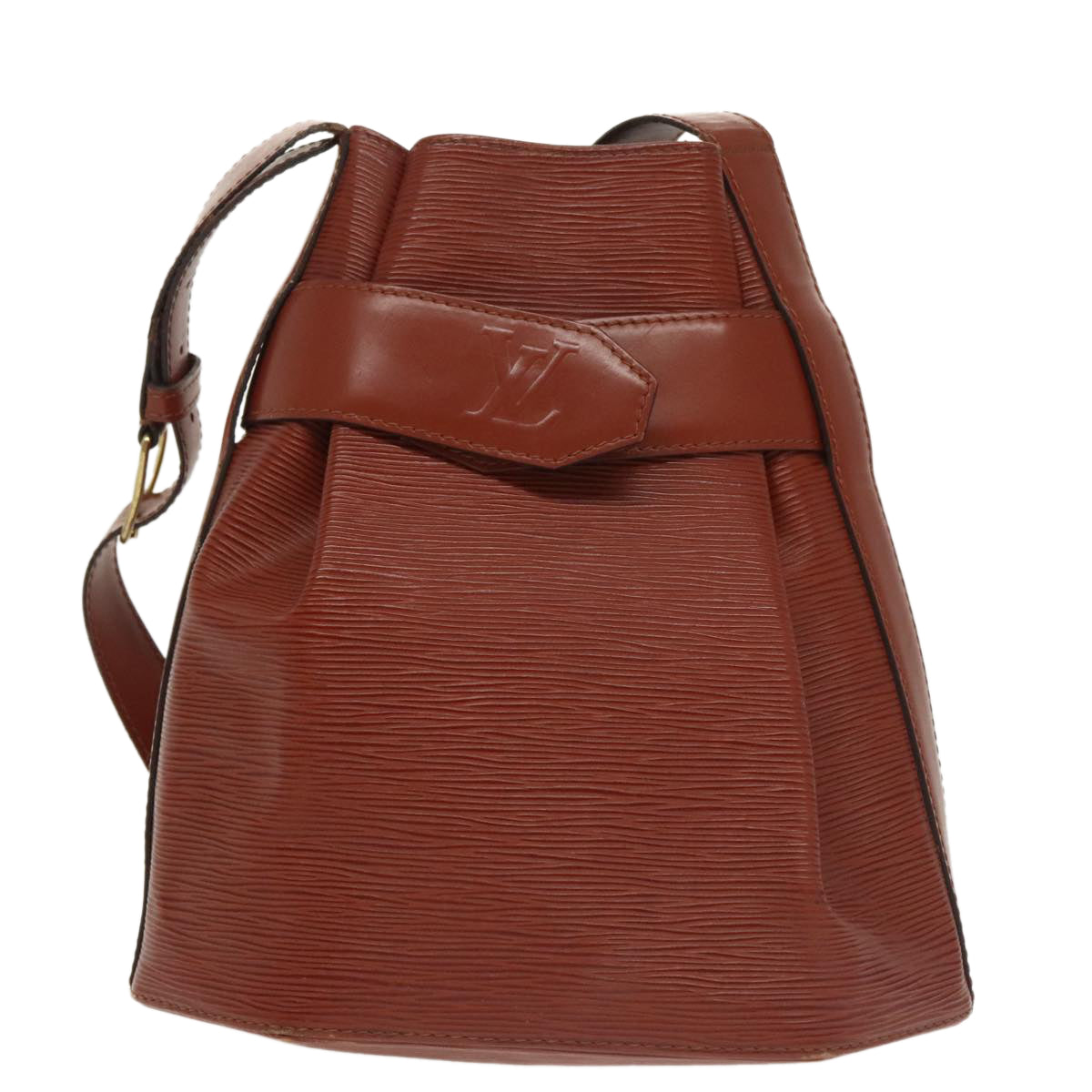 Louis Vuitton Sac D'épaule Brown Leather Shoulder Bag (Pre-Owned)