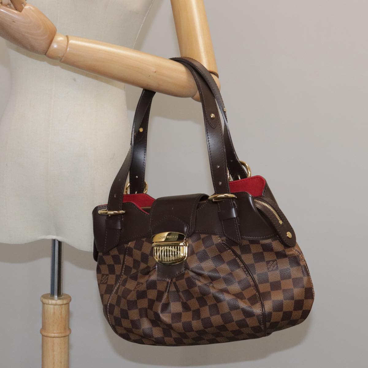 Louis Vuitton Sistina Brown Canvas Tote Bag (Pre-Owned)