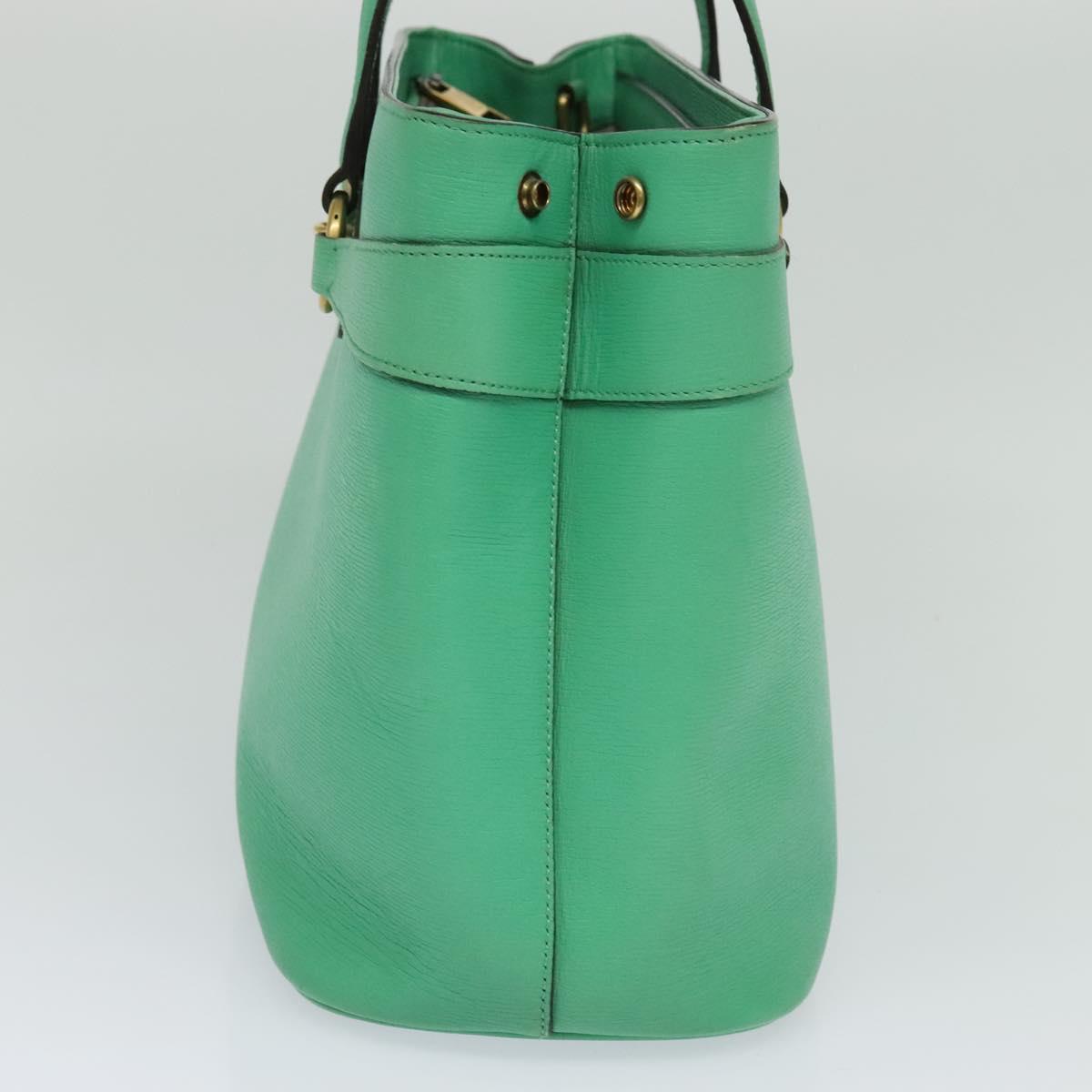 Gucci Britt Green Leather Handbag (Pre-Owned)