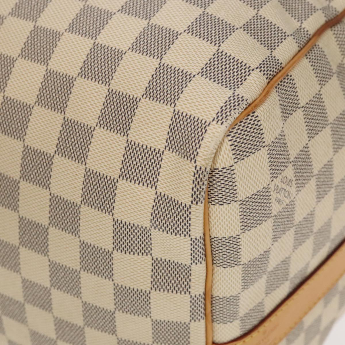 Louis Vuitton Keepall Bandouliere 55 White Canvas Travel Bag (Pre-Owned)