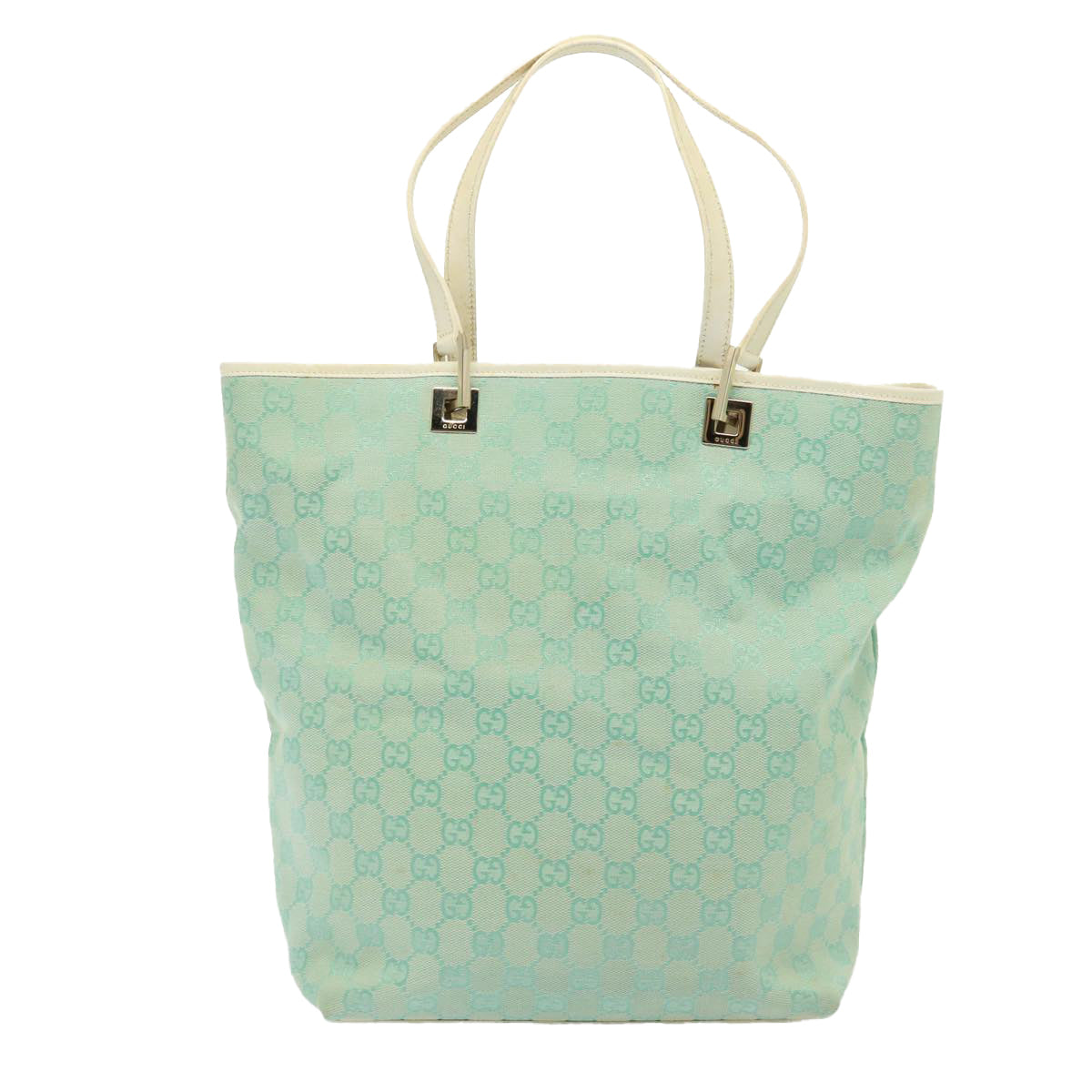 Gucci Gg Canvas Blue Canvas Shoulder Bag (Pre-Owned)