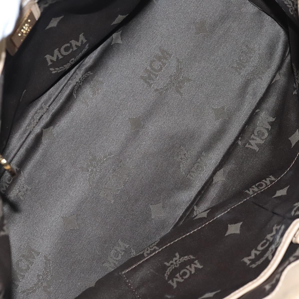 MCM Visetos Beige Canvas Tote Bag (Pre-Owned)
