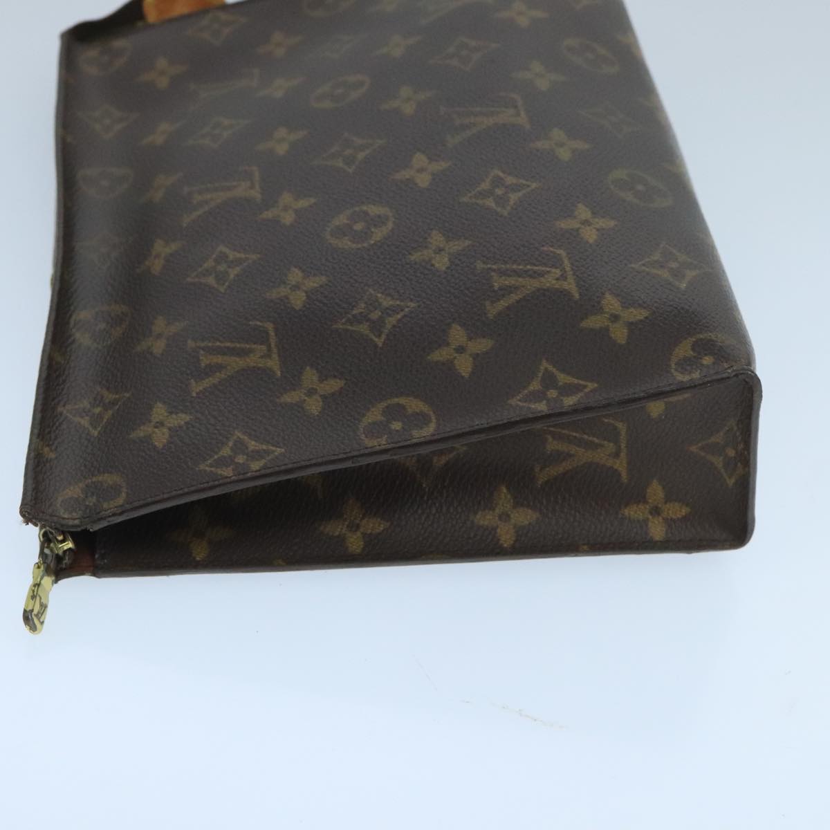 Louis Vuitton Poche Toilette Brown Canvas Clutch Bag (Pre-Owned)