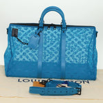 Louis Vuitton Keepall Bandouliere 50 Blue Synthetic Travel Bag (Pre-Owned)
