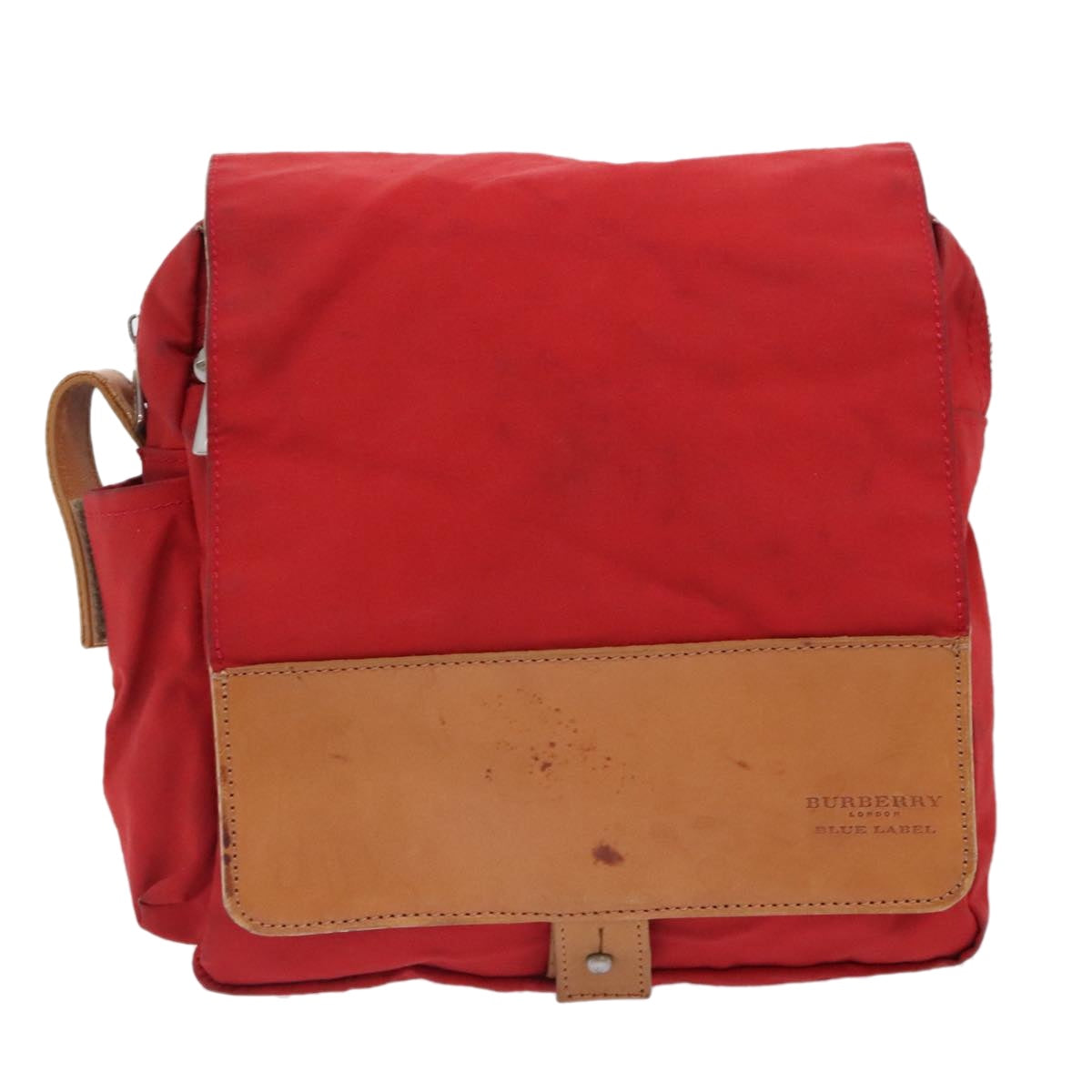 Burberry Red Synthetic Shoulder Bag (Pre-Owned)