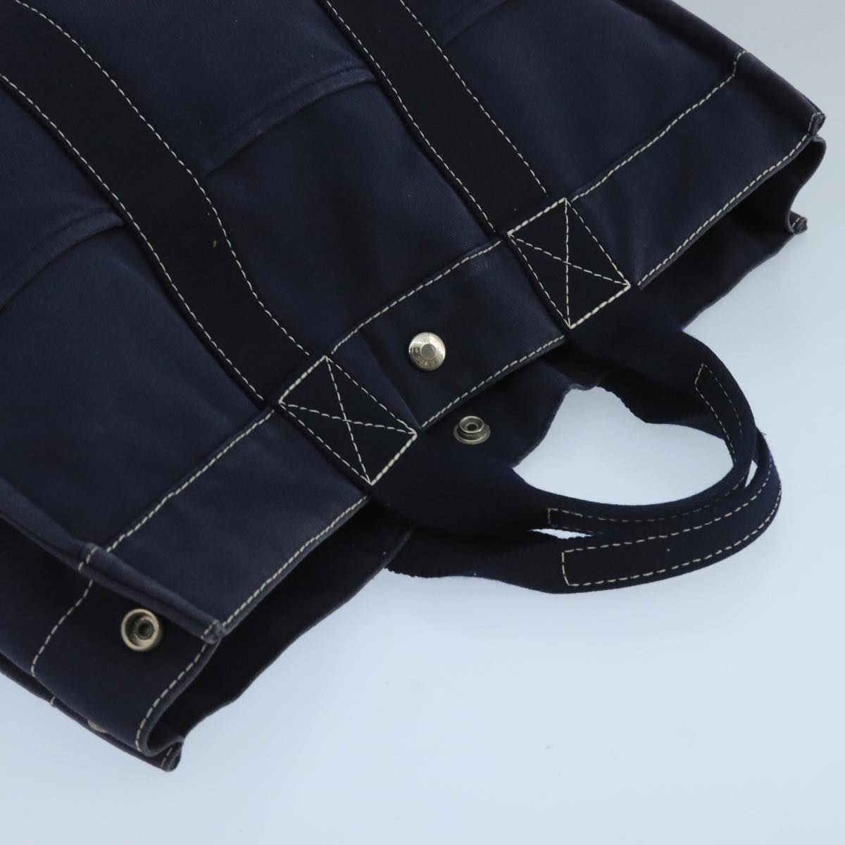 Hermès Deauville Navy Canvas Tote Bag (Pre-Owned)