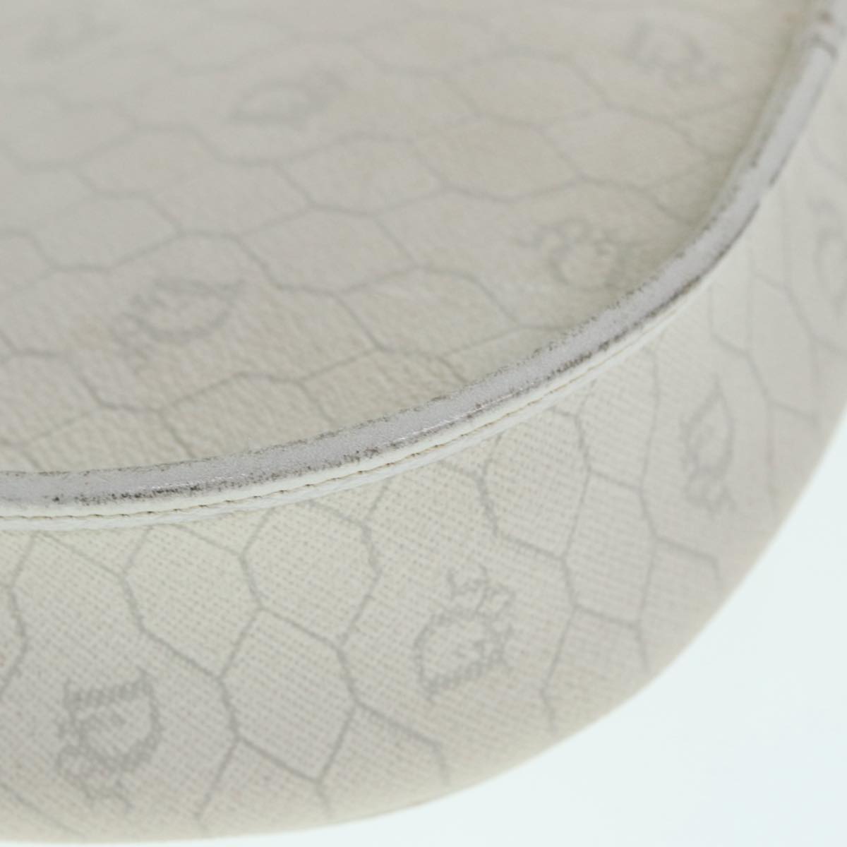 Dior Honeycomb White Canvas Shoulder Bag (Pre-Owned)