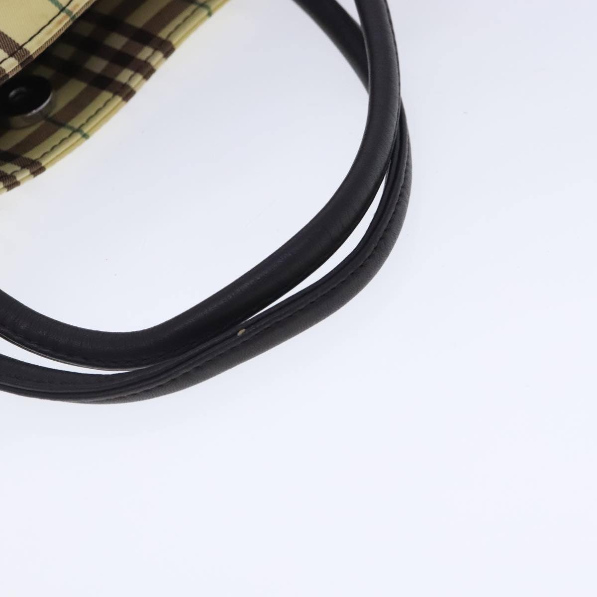 Burberry Nova Check Yellow Canvas Handbag (Pre-Owned)