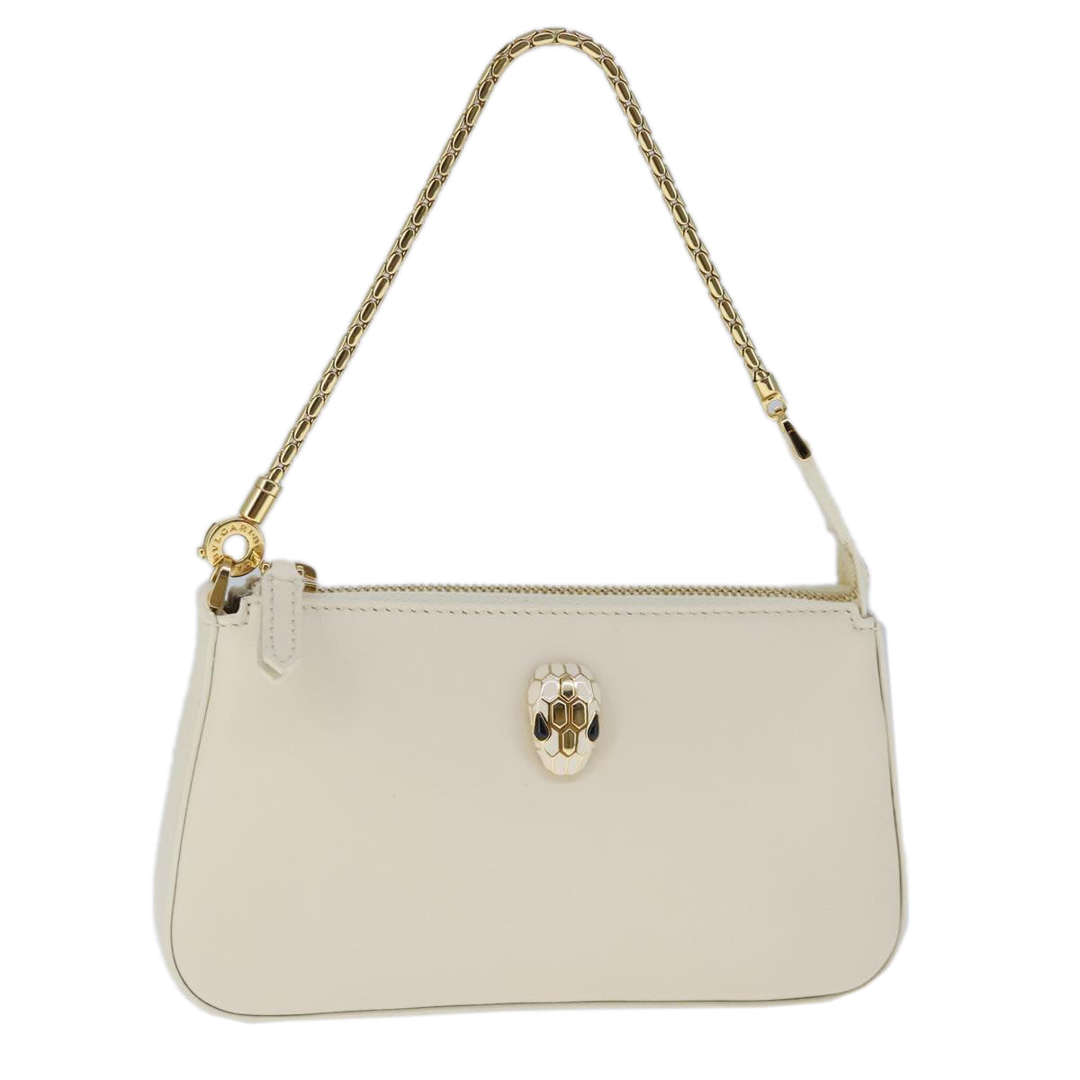 Bulgari Serpenti White Leather Handbag (Pre-Owned)