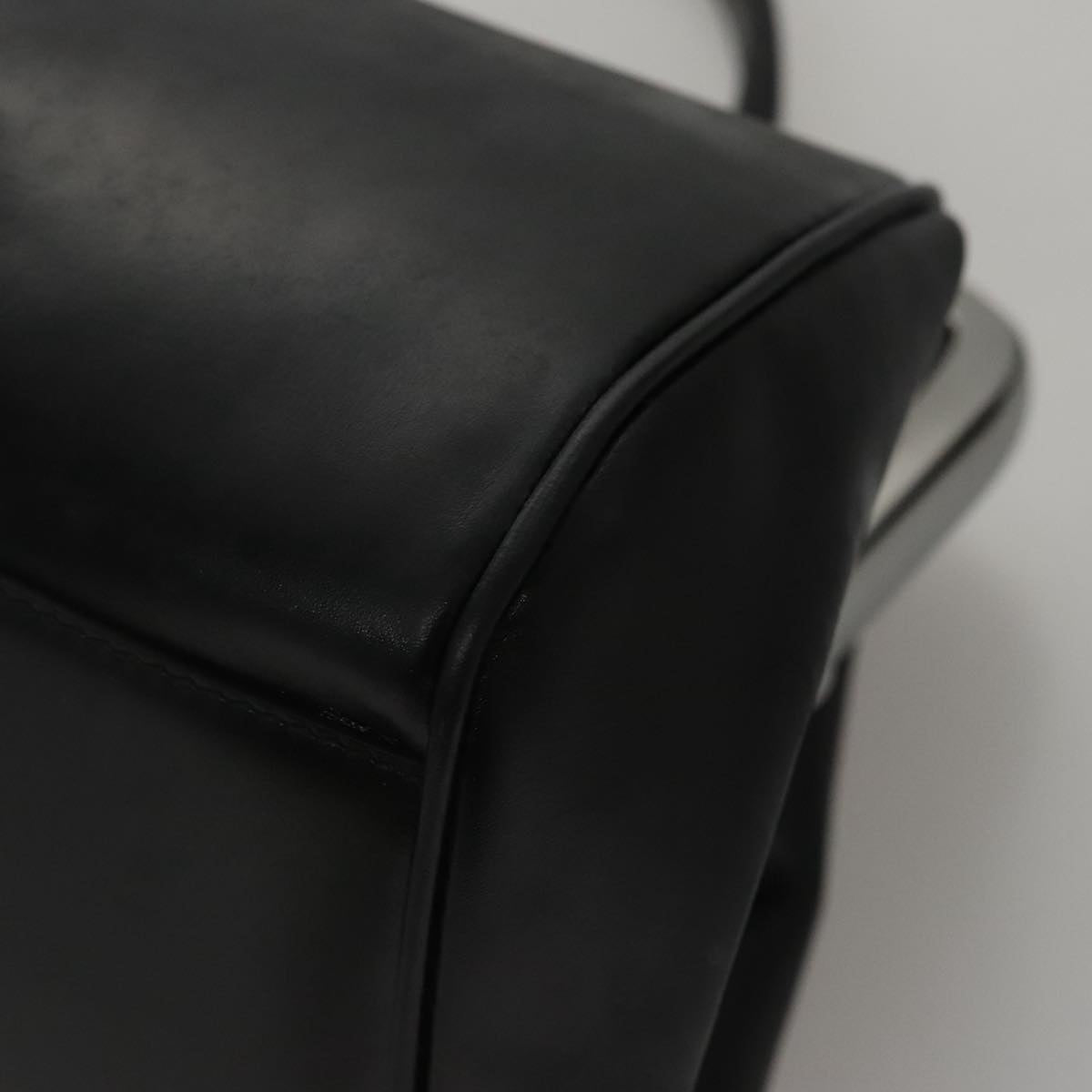 Prada Flame Black Leather Handbag (Pre-Owned)
