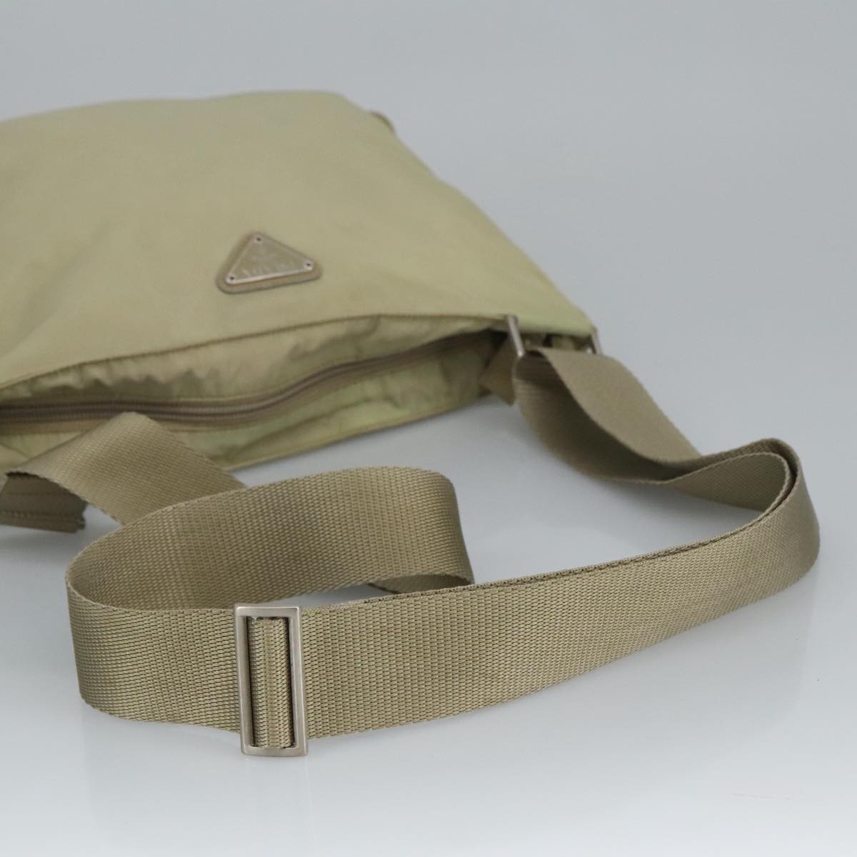Prada Re-Nylon Beige Synthetic Shoulder Bag (Pre-Owned)