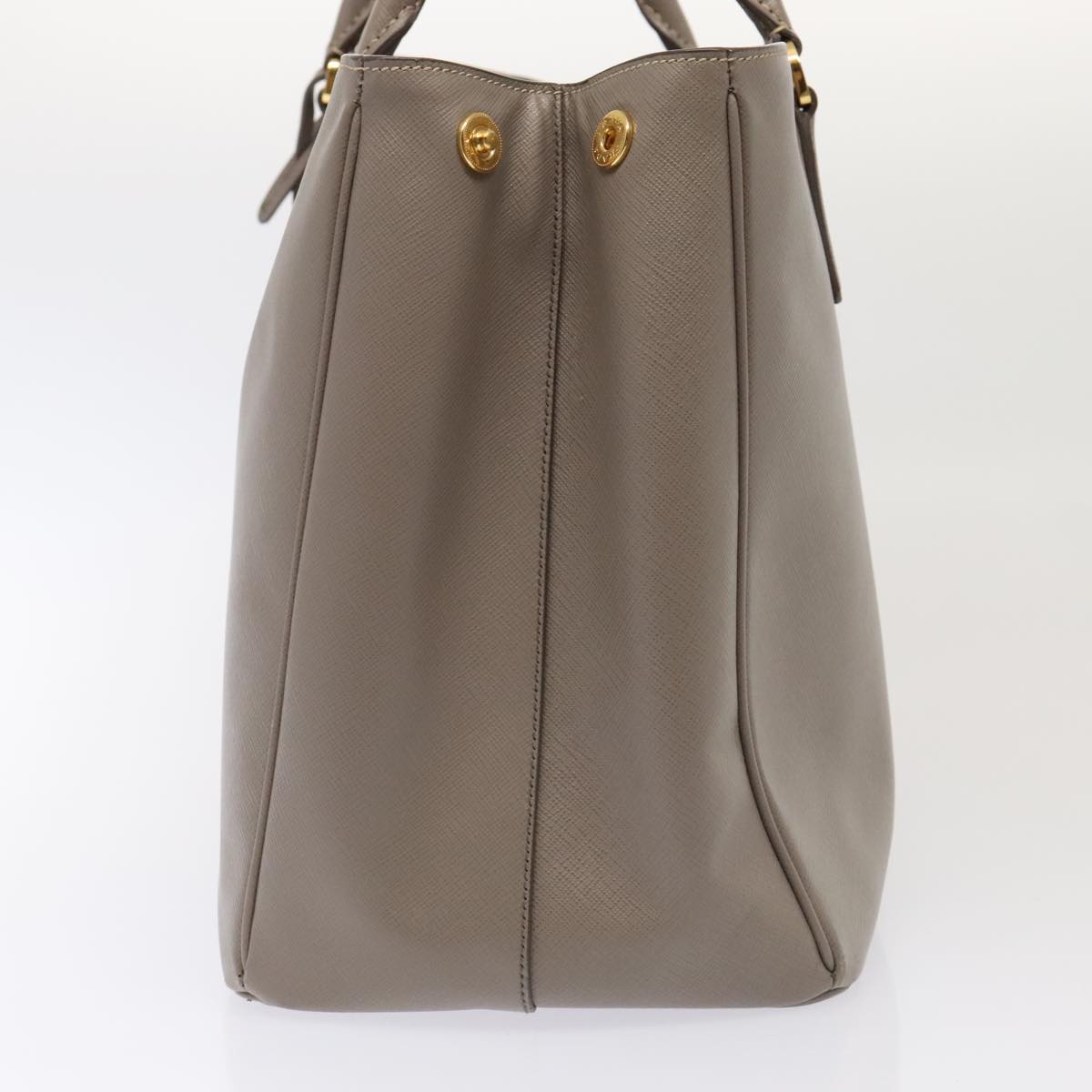 Prada Saffiano Beige Leather Handbag (Pre-Owned)