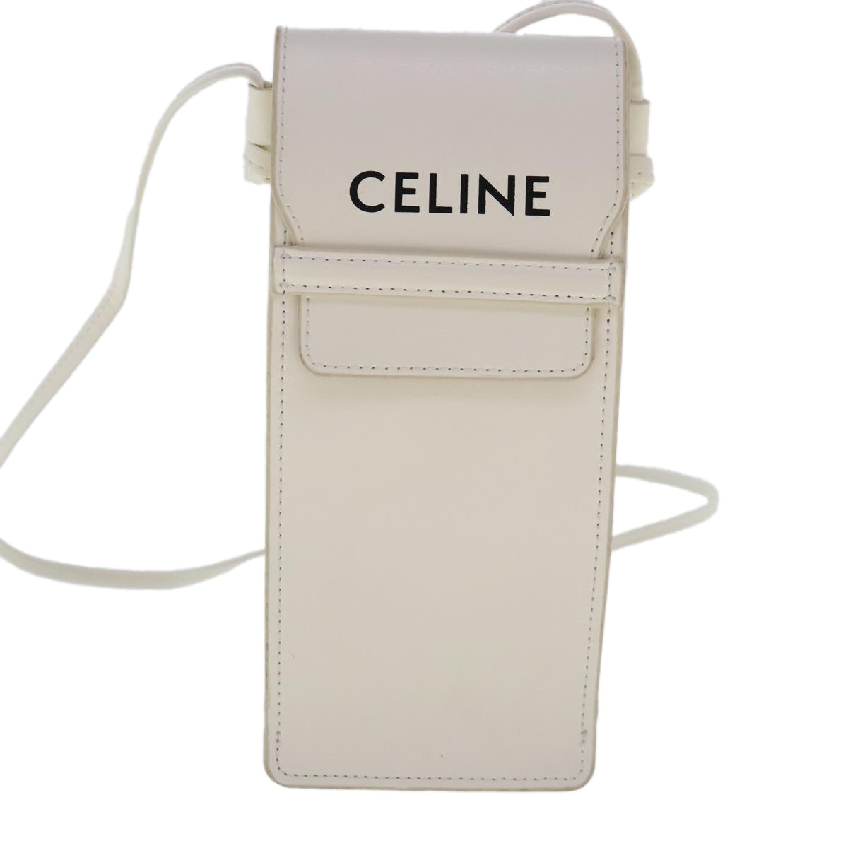 Céline White Leather Clutch Bag (Pre-Owned)