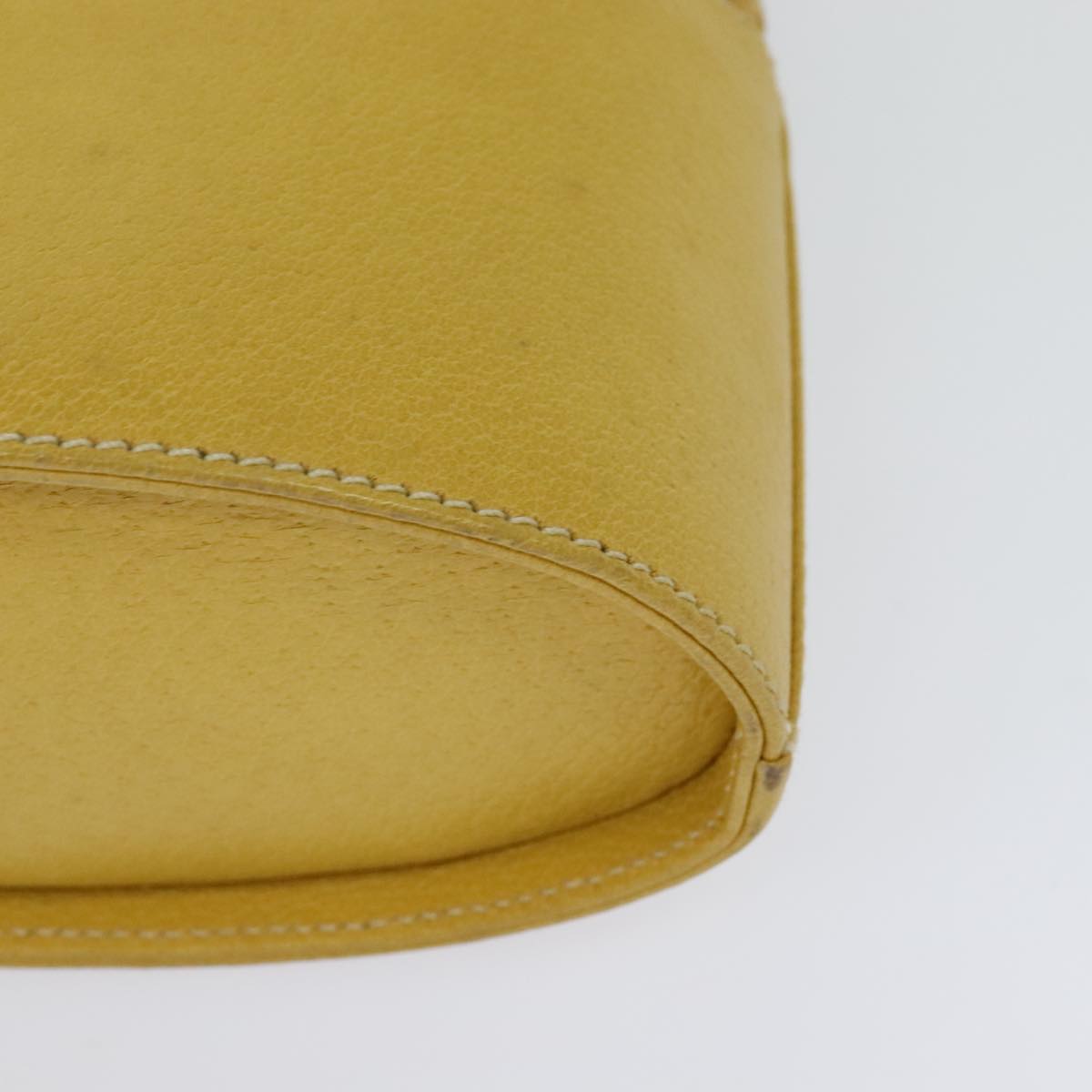 Gucci Bamboo Yellow Leather Clutch Bag (Pre-Owned)