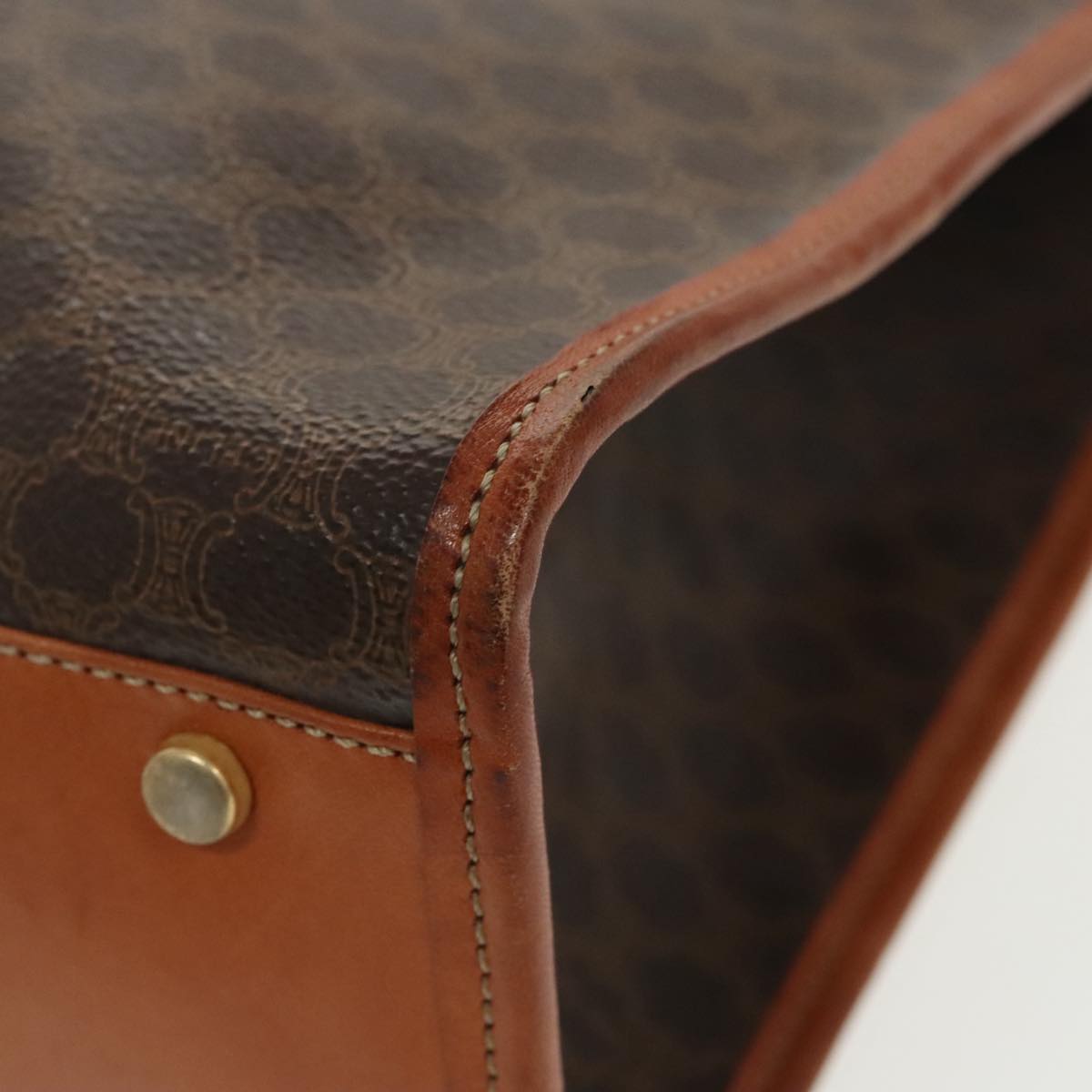 Céline Macadam Brown Canvas Shoulder Bag (Pre-Owned)