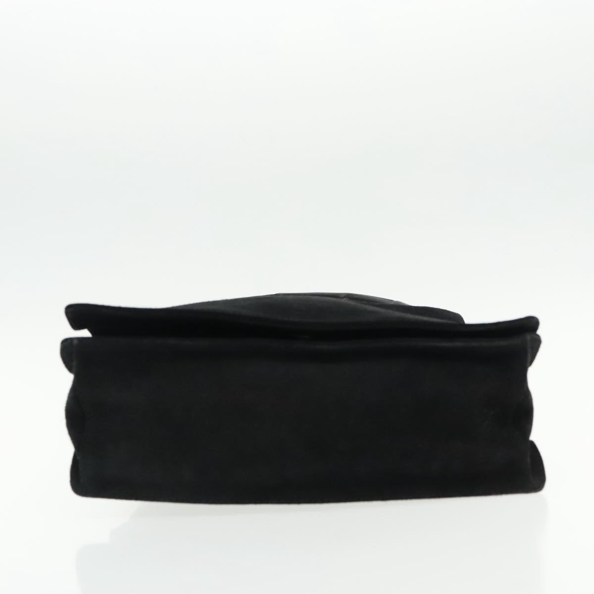 Gucci Bamboo Black Suede Shoulder Bag (Pre-Owned)