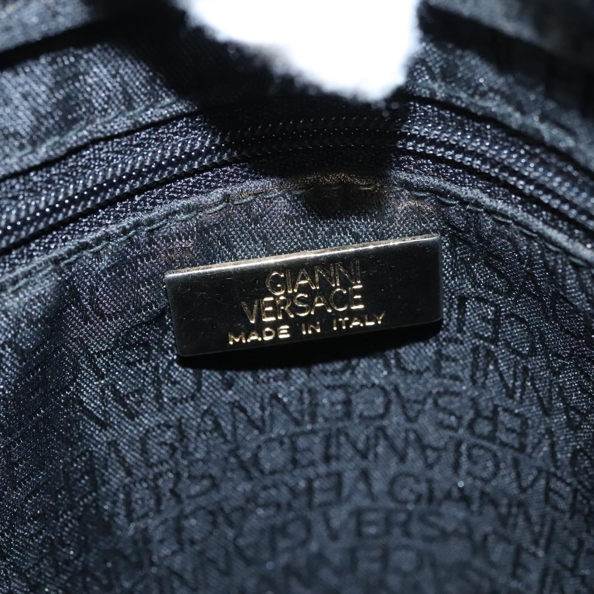 Versace Navy Synthetic Handbag (Pre-Owned)