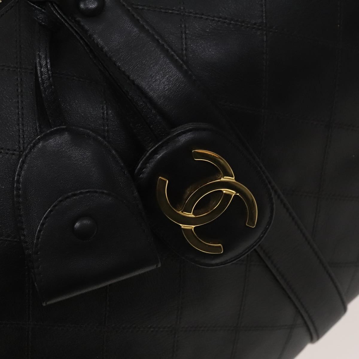 Chanel Black Leather Travel Bag (Pre-Owned)