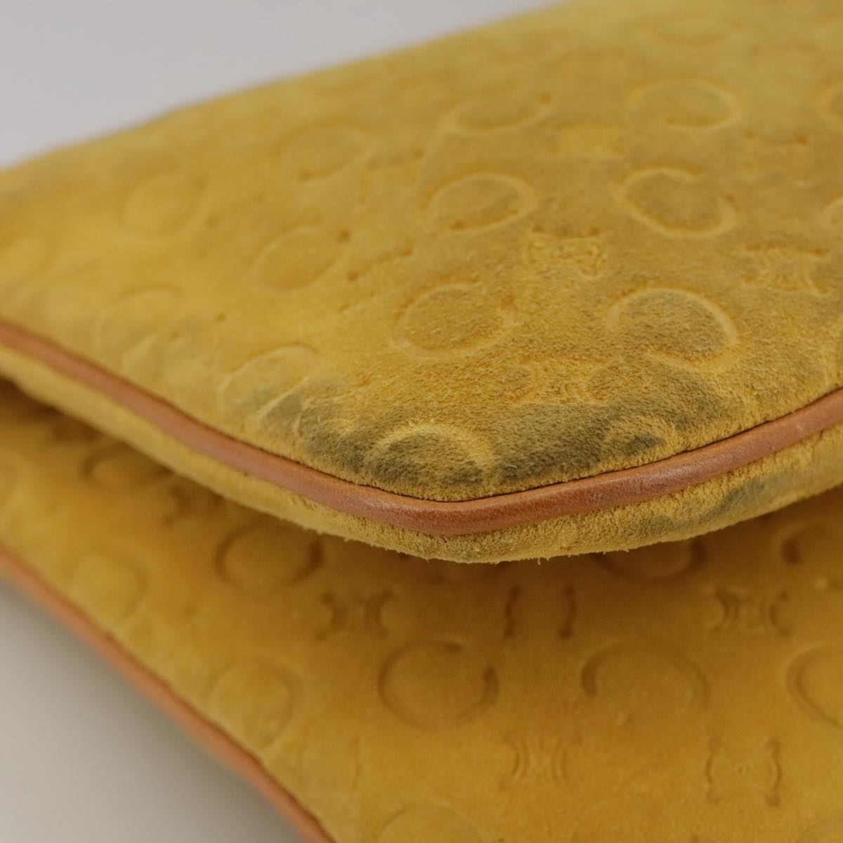 Céline Macadam Yellow Canvas Shoulder Bag (Pre-Owned)