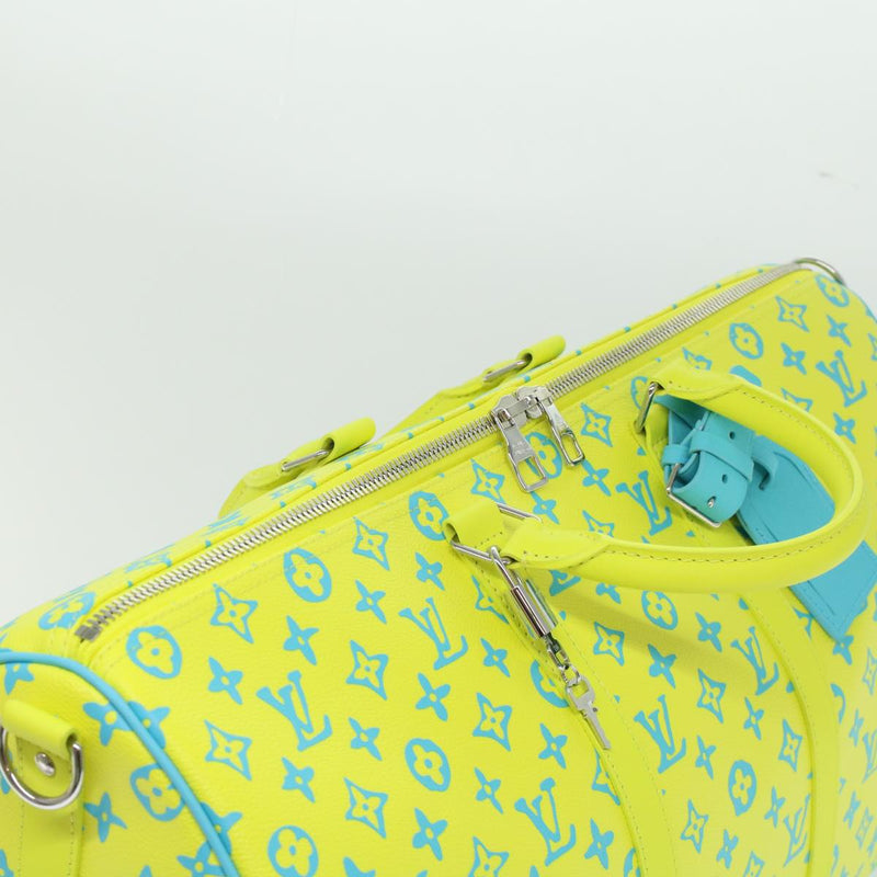 Louis Vuitton Keepall Bandouliere 50 Yellow Canvas Travel Bag (Pre-Owned)