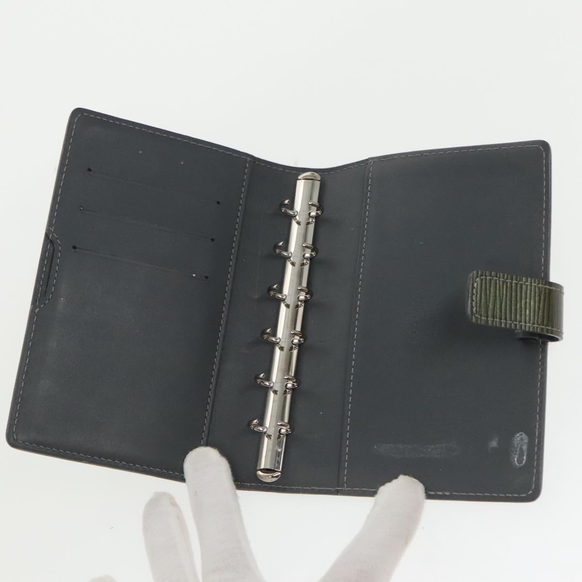 Louis Vuitton Agenda Pm Green Leather Wallet  (Pre-Owned)
