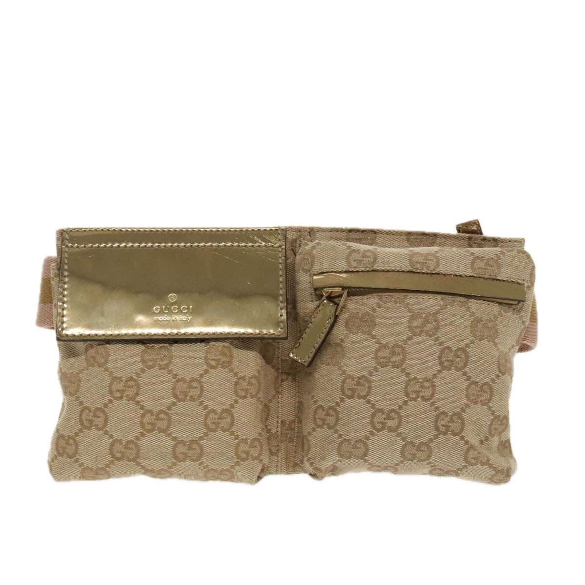 Gucci Beige Canvas Shoulder Bag (Pre-Owned)
