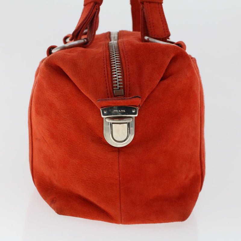 Prada Orange Suede Handbag (Pre-Owned)