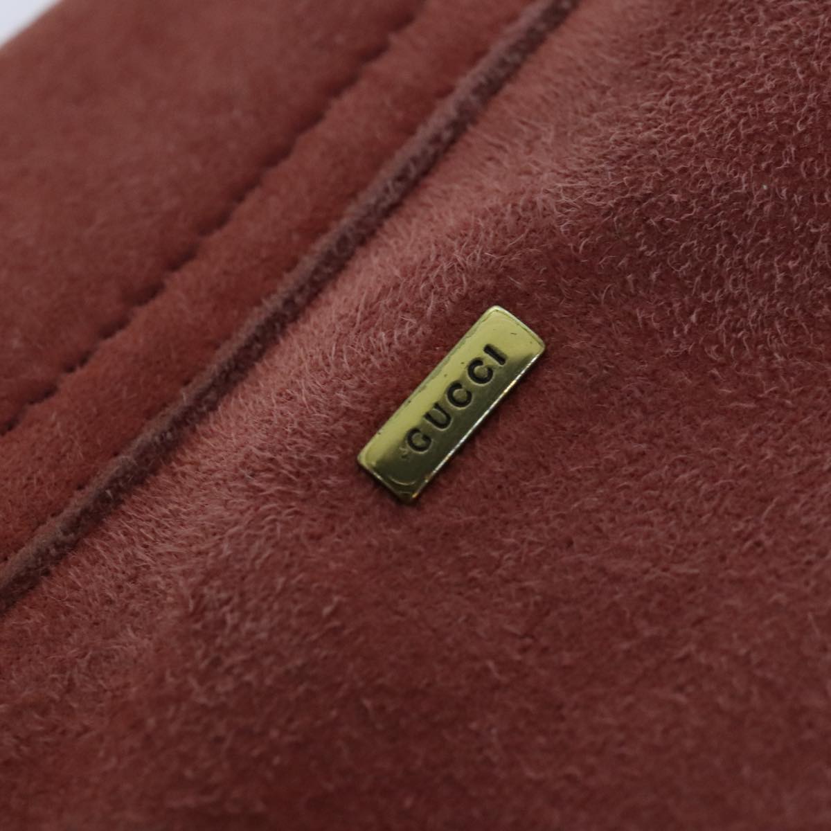 Gucci Red Suede Shoulder Bag (Pre-Owned)