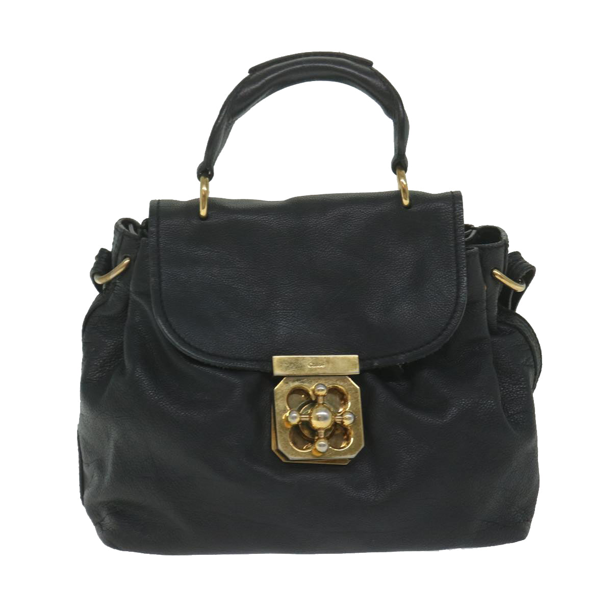 Chloé Black Leather Handbag (Pre-Owned)