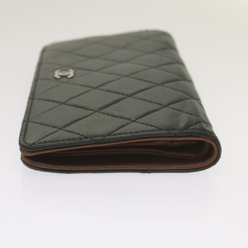 Chanel Matelassé Black Leather Wallet  (Pre-Owned)