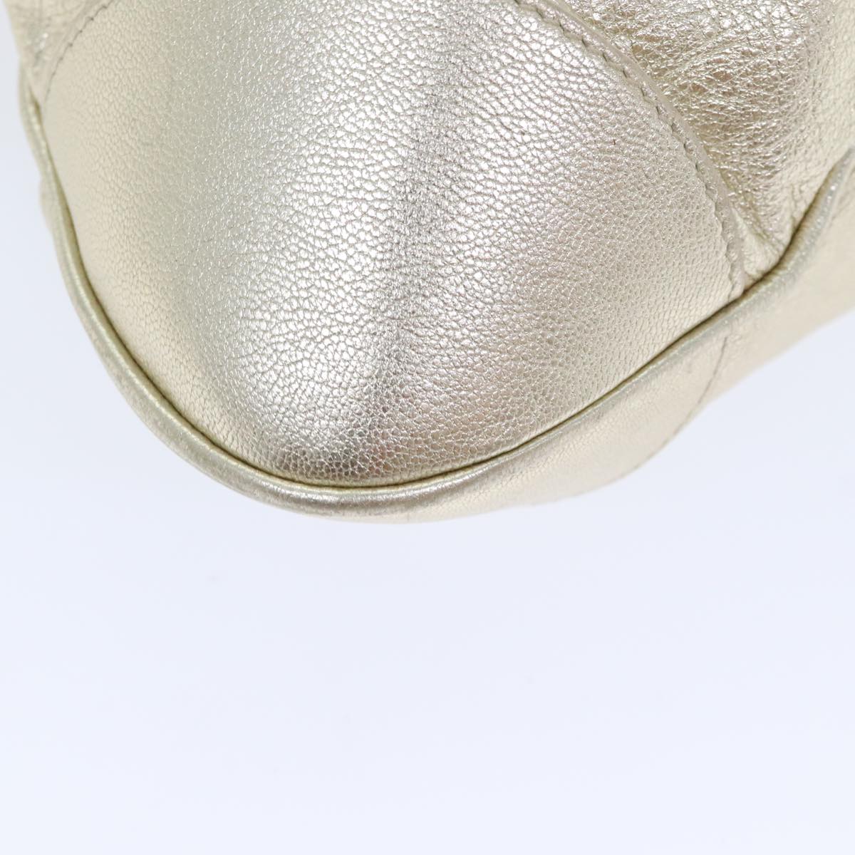Salvatore Ferragamo Marisa Gold Leather Handbag (Pre-Owned)