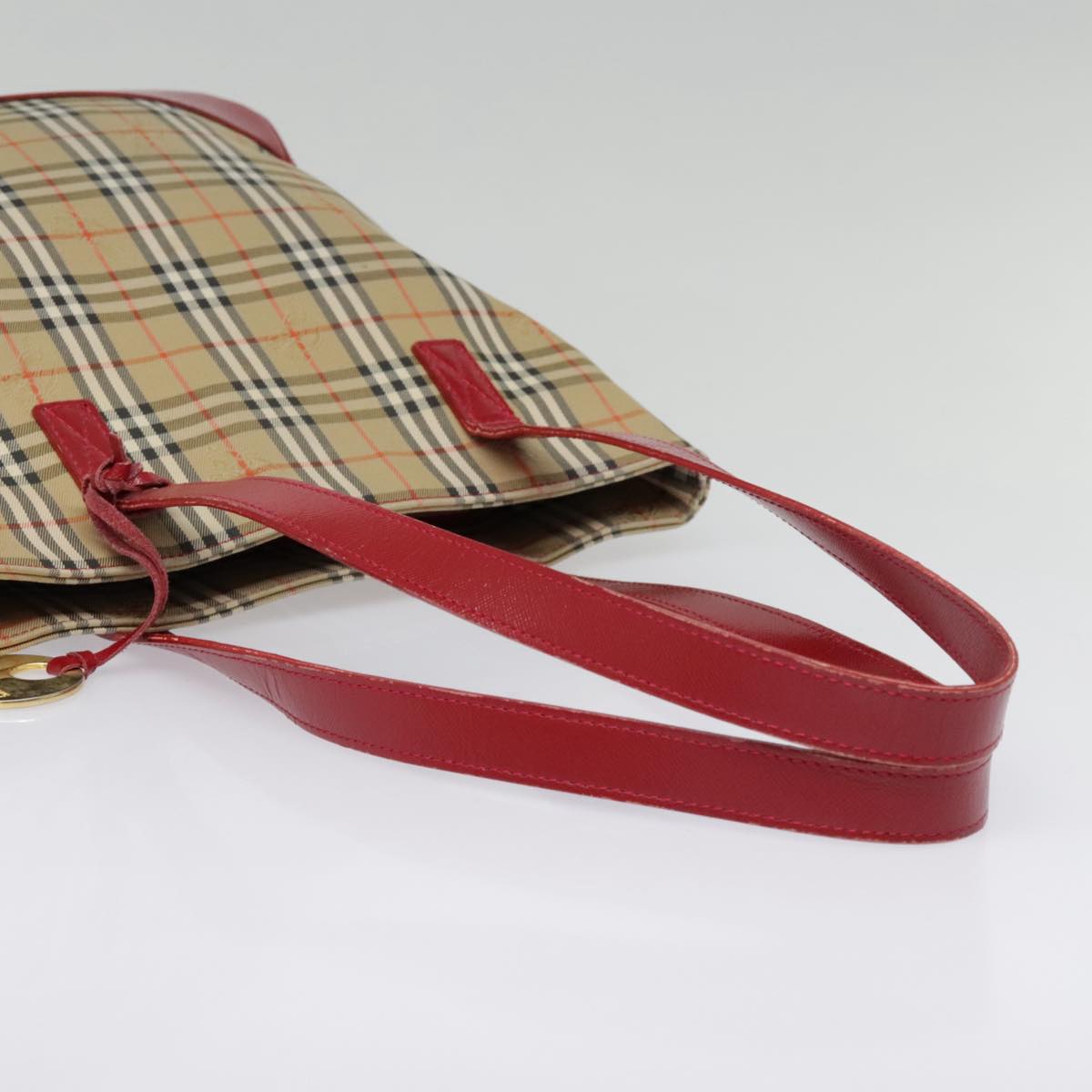 Burberry Nova Check Beige Canvas Tote Bag (Pre-Owned)