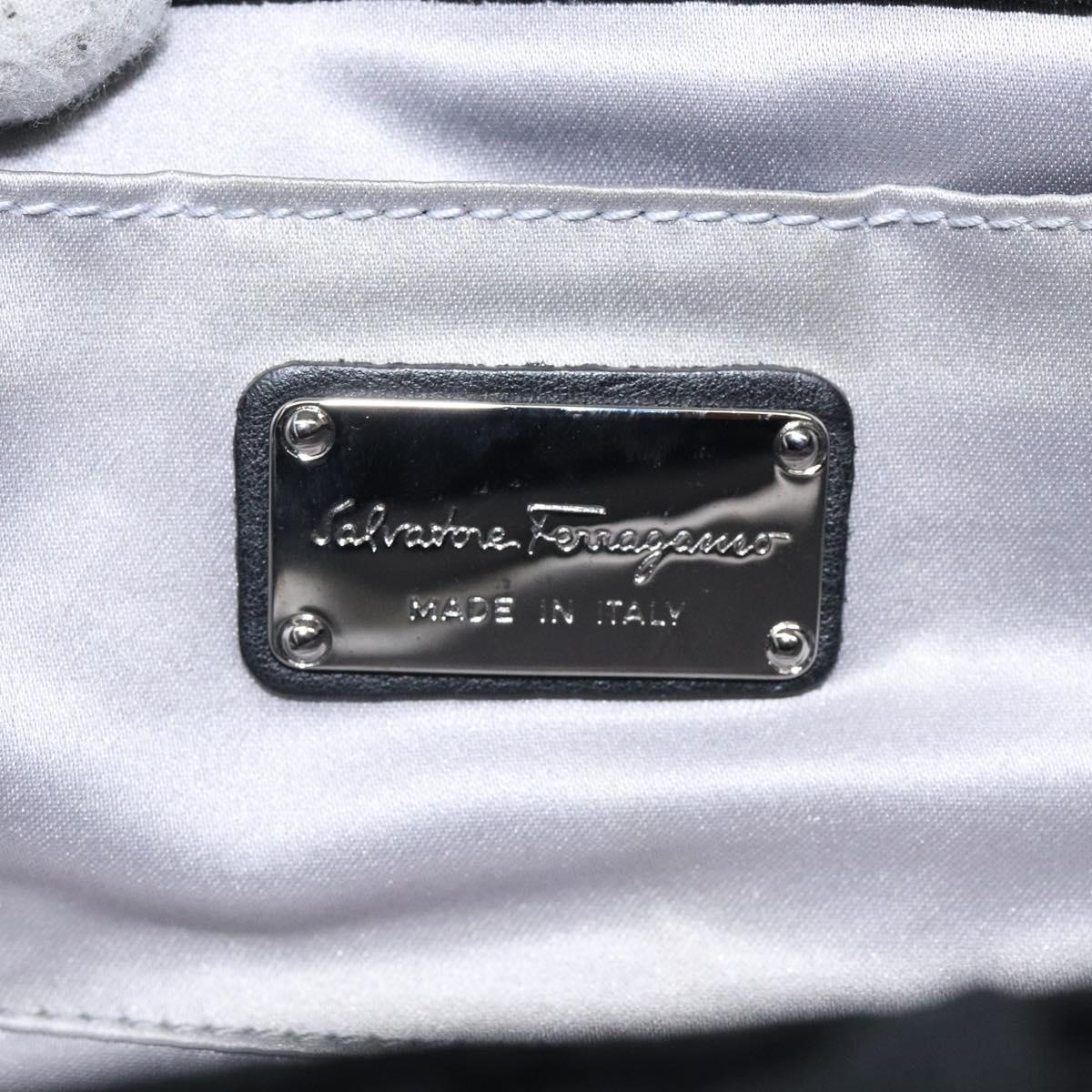 Salvatore Ferragamo Black Suede Handbag (Pre-Owned)