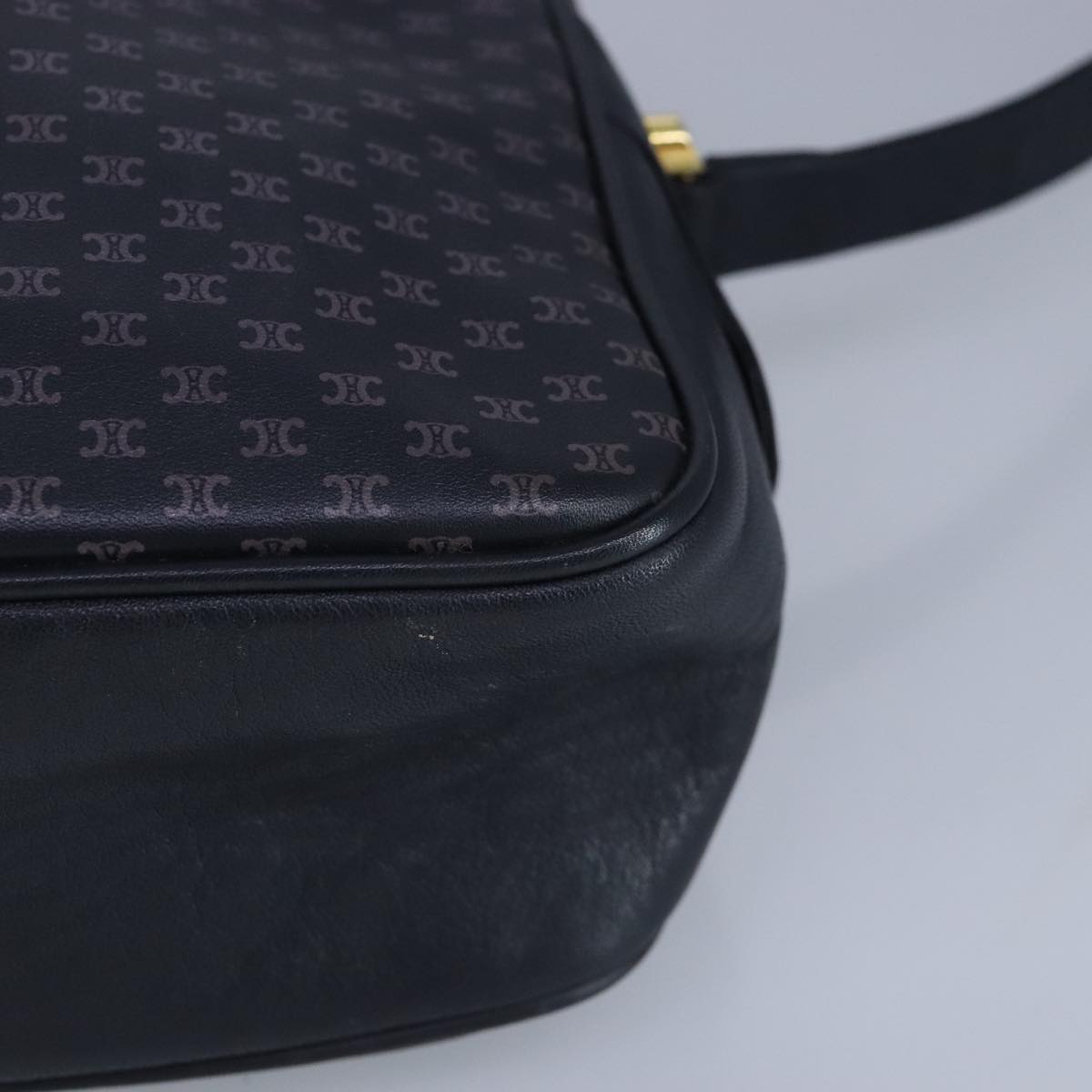 Céline Macadam Navy Canvas Shoulder Bag (Pre-Owned)