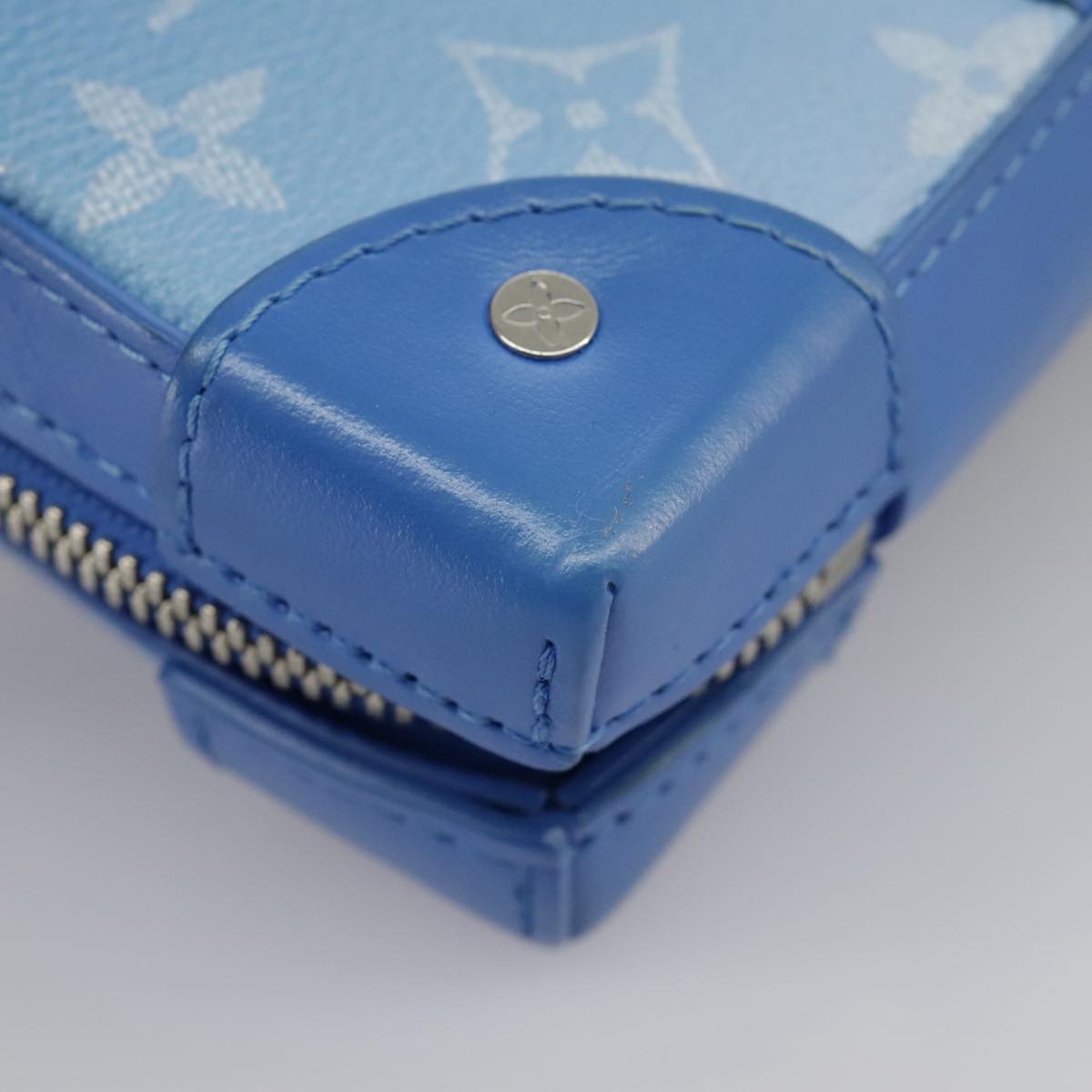 Louis Vuitton Trunk Blue Canvas Shoulder Bag (Pre-Owned)