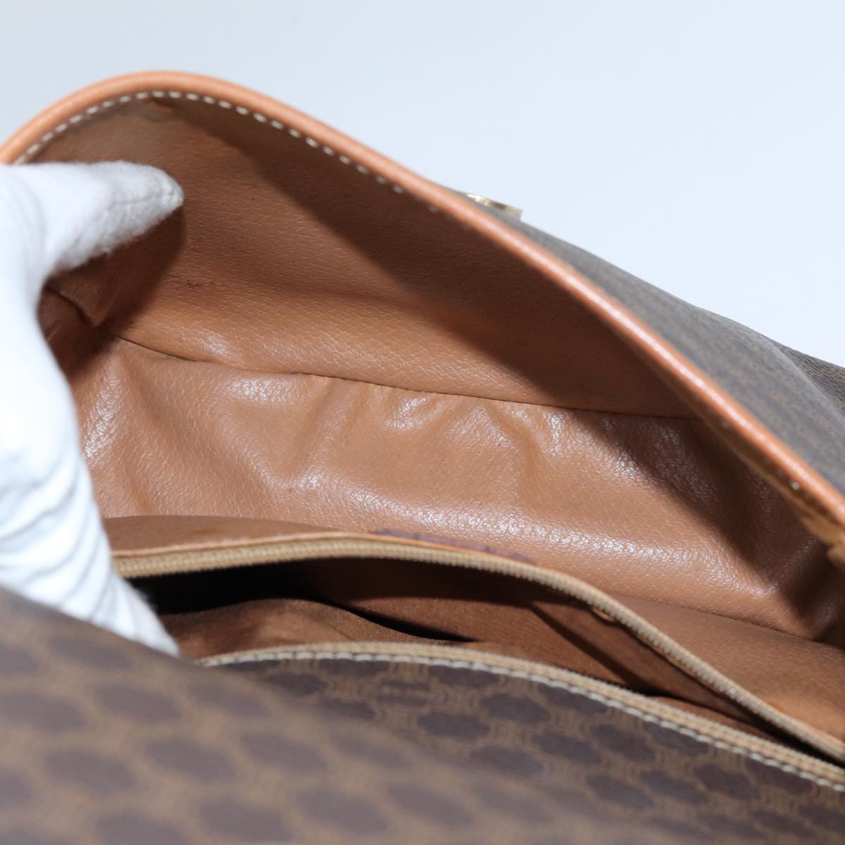 Céline Macadam Brown Canvas Shoulder Bag (Pre-Owned)