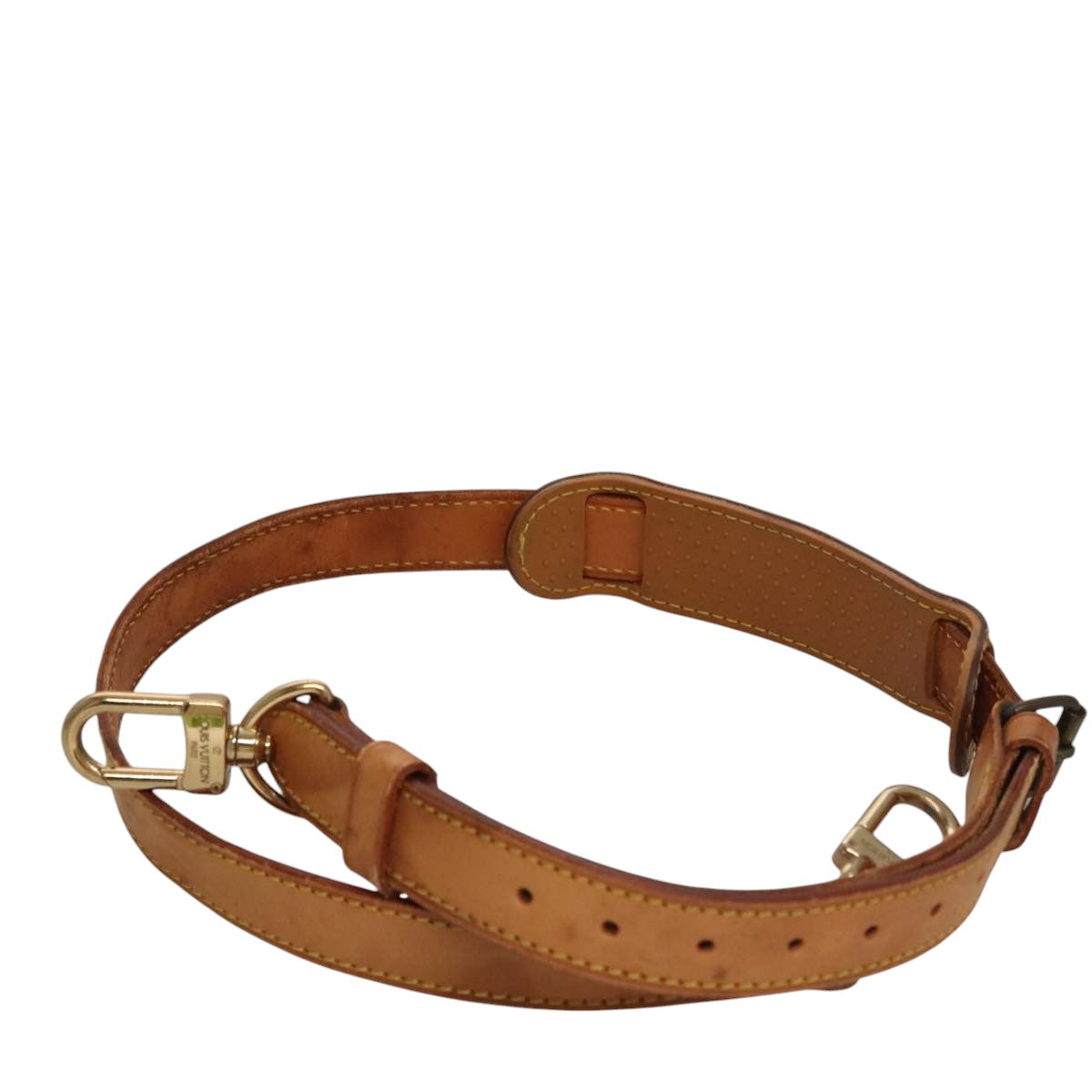 Louis Vuitton Shoulder Strap Beige Leather Bag Jewelry (Pre-Owned)