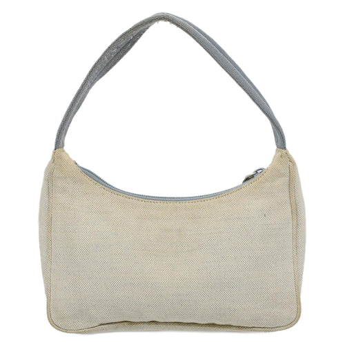 Prada White Canvas Handbag (Pre-Owned)