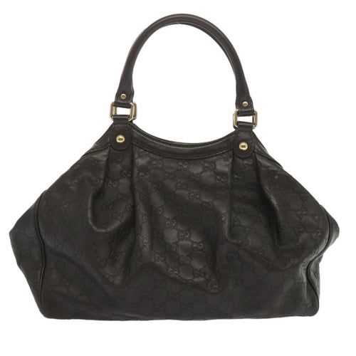 Gucci Sukey Black Leather Handbag (Pre-Owned)