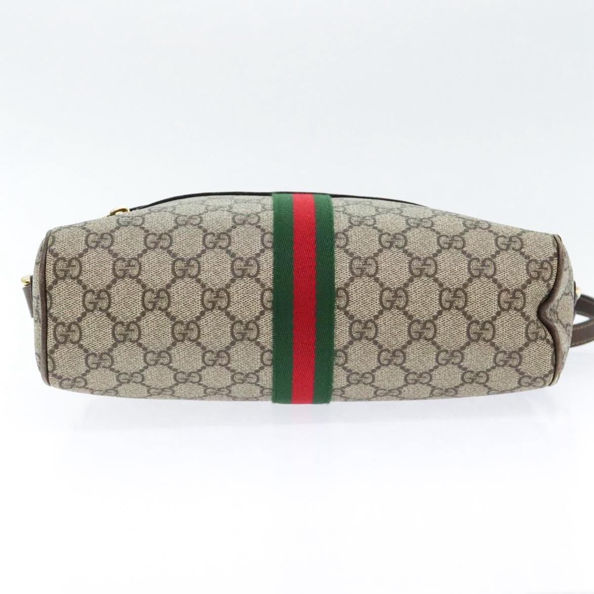 Gucci Ophidia Beige Canvas Shoulder Bag (Pre-Owned)