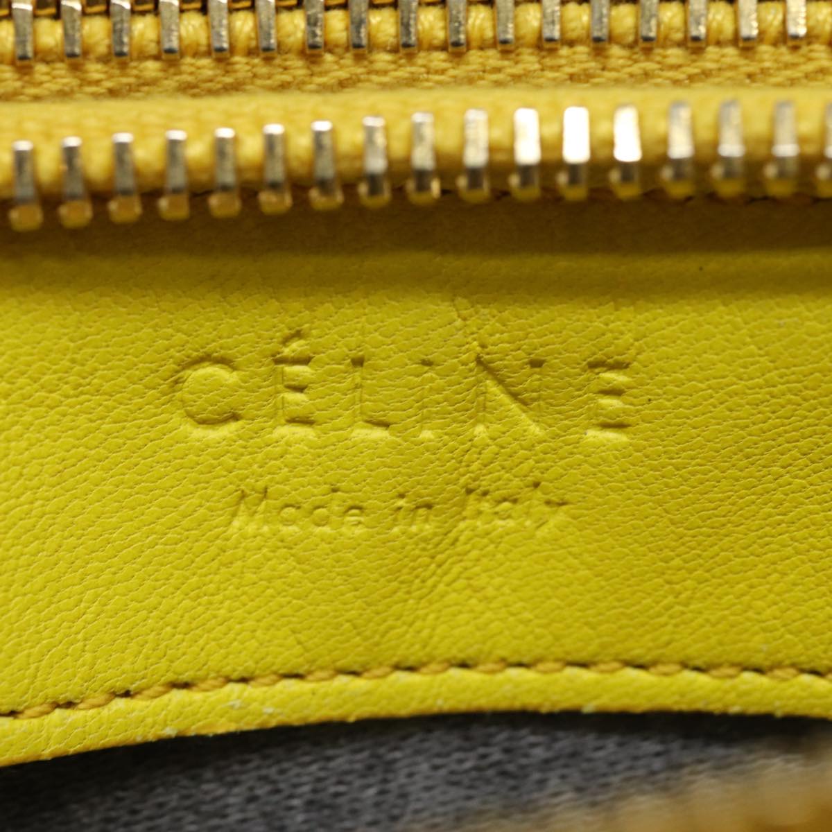Céline Trio Yellow Leather Shoulder Bag (Pre-Owned)