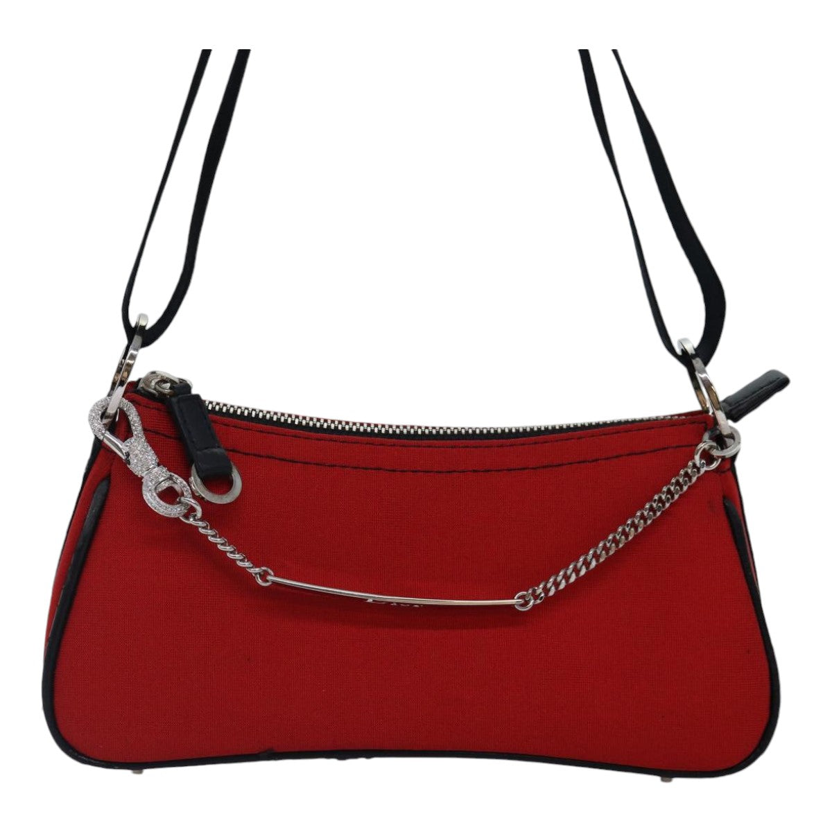 Dior Hardcore Red Silk Shoulder Bag (Pre-Owned)