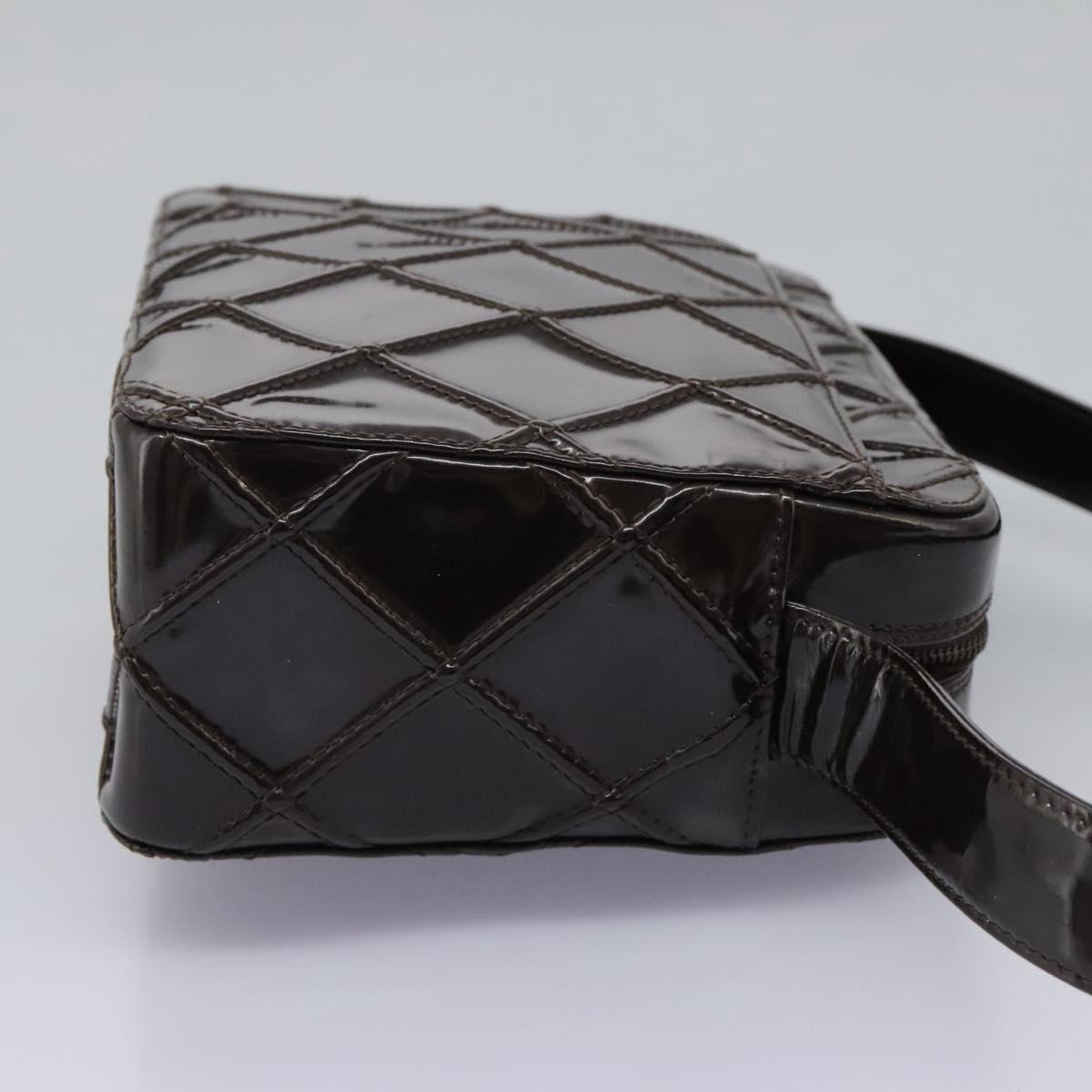 Chanel Camera Brown Patent Leather Shoulder Bag (Pre-Owned)