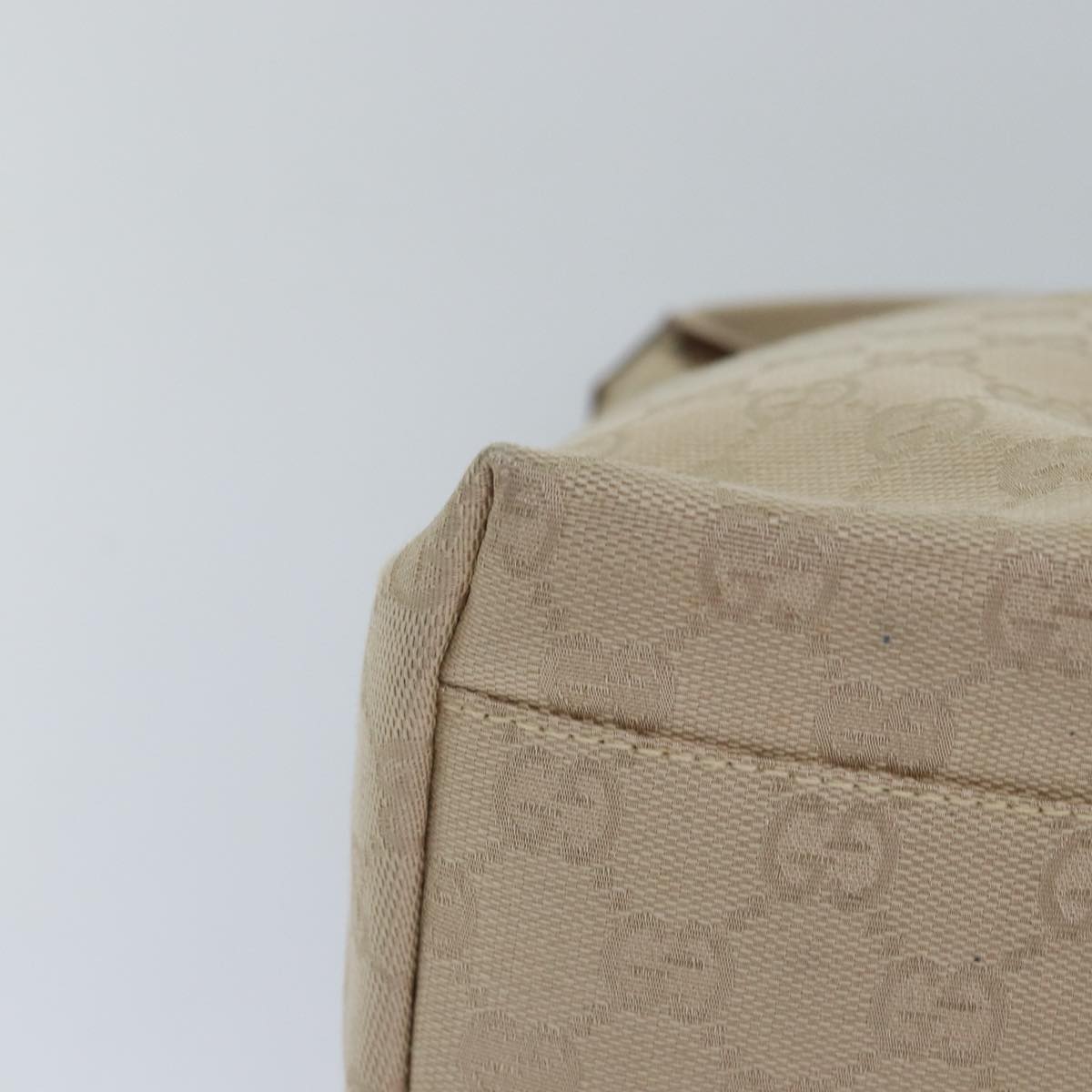 Gucci Gg Canvas Beige Canvas Tote Bag (Pre-Owned)