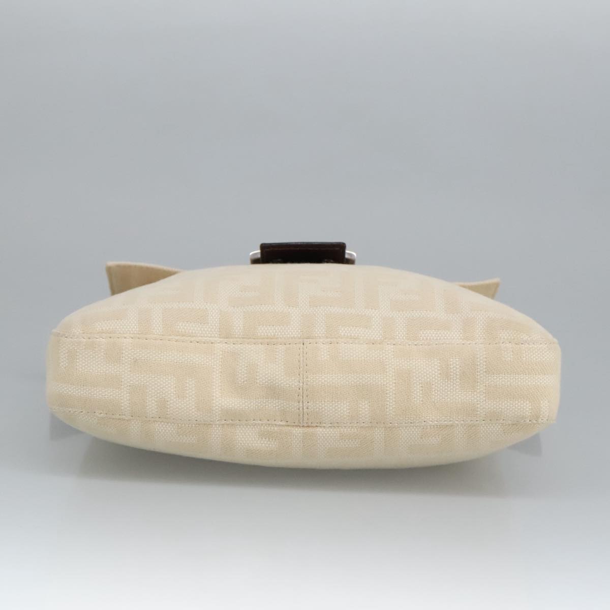 Fendi Zucchino Beige Canvas Shoulder Bag (Pre-Owned)